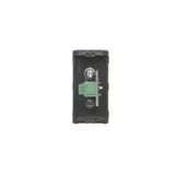 IP44 single socket outlet without frame seal - transparent flap, 16A, cream white/electro white