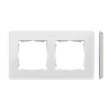 Double frame, white, gray base