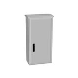 MAXIPOL + Rain roof, bottom closed, 1 door H1000 W500 D312mm