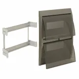 Metallic grey cover with tinted flap for 53S36 box - 36  modules