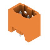 PCB plug-in connector, male header, closed side, THT solder connection, 5.08 mm, Number of poles: 2, 180°, Solder pin length (l): 3.2 mm, tinned, orange, Box