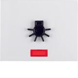 Rocker f. accessible const., tactile symbol f. light, redlens , K.1, p