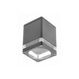 Ceiling luminaire RIVEN, aluminum, IP54, max. 35 W, square, graphite