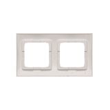 Double button with light indicator box for switches and push buttons, anthracite, metalic
