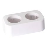 Electr On finish PLASTIC WHITE 2 GANG