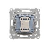 Cover for single socket outlet with earthing, antibacterial white