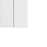 Double rocker in E-Design55, unengraved, pure white glossy