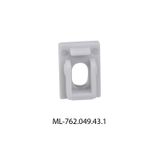 End cap with hole for DC, silver color, 1pc