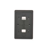 Single plug socket for the IP44 version with Schuko earthing - without frame gasket - transparent flap, black matt, 16A