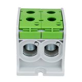 Aluminium /Copper terminal, 1-pole Double green, 185mmý