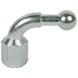 Fixed ball point D 20mm angled (90°) with M12 female thread