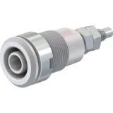 4 mm socket, threaded bolt, mounting Ø 12.2 mm, CAT III, white, 49.7043-29