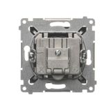Key for a single roller blind for switches and electronic controllers, Silver matt, metalic