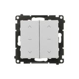 Double roller shutter button (1-0-2), 10A, light gray matt