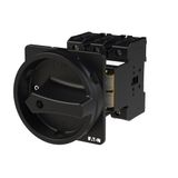 P3 Main switch, 80 A,Rear mounting, 3 pole, Form V/SVB, Black, Door co