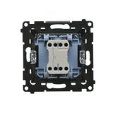 Two gang switch, Push In system, (module), Simon 24, IP20/IP44, 10AX, champagne matt