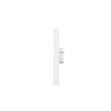 IP54 double socket outlet with earthing and shutters - transparent flap, white, 16A