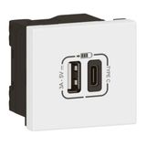 USBX2 LINK 2M TYPE A+C WHT