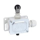 Metal limit switch, PL series, top roller push plunger. Contacts 2NO. IP65