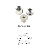 Ceiling bracket rounded M6, nickel-plated brass