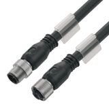 Sensor/actuator line, Connecting line, M12 / M12, Number of poles : 5, 9.5 m, pin, straight - socket, straight, Shielded: Yes, LED: No, Sheath material: PUR, Halogen: No