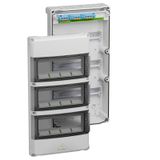 Small distributions boards, grey, Type of protection IP65, 36 TE, Impact strength IK08, Protection class II, Rated voltage 400V AC, Halogen free AK 36