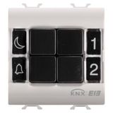 PUSH-BUTTON PANEL - KNX - 4 CHANNELS - 2 MODULES - NATURAL BEIGE - CHORUS