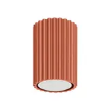 SURFACE-MOUNTED CYLINDRICAL CEILING TUBE CARBON IN RED OCHRE COLOUR
