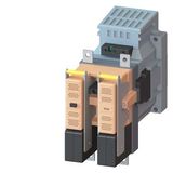 Contactor, size 12, 2-pole, DC-3 and 5, 400 A Auxiliary switch 22 (2 NO +