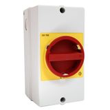 Repair switch emergency off, 3-pole, NO/NC aux + PE-term 25A