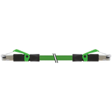 RJ45 male 0° / RJ45 male 0° shielded PUR 1x4xAWG22 shielded gn UL/CSA+