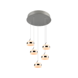 Dios LED pendant 5-pc brushed steel