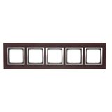 Quintuple frame, glass, Tempting plum