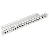 Patchpanel 19" empty for 24 modules (SFA)(SFB), 1U, RAL7035