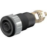 4 mm socket, screw connection, mounting Ø 12.2 mm, CAT III, black, 23.3020-21