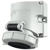 Wall socket, 16A 4p 6h 400V, IP67