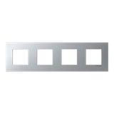 Frame 4-gang - Niessen logo - Silver