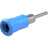 4 mm socket, round plug connection, mounting Ø 8.2 mm, blue, 64.3011-23