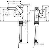 Talis E 150 sink mixer with pop-up, chrome