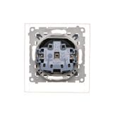 Double socket with earthing and shutters, black matt, 16A