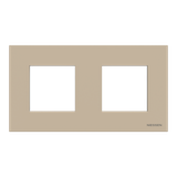Frame 2-gang / 2+2-modules - IP44 - Champagne