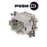 HDC insert, Male, 500 V, 24 A, Number of poles: 6, PUSH IN, Size: 3
