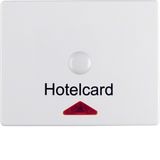 Centre plate imprint f. push-button f. hotel card, redlens , arsys, p.