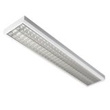 MODUS LLLX6000, 2x LED 857, 1558mm, matt AL louvre, NONSELV 350mA
