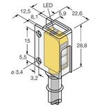 Photoelectric Sensor Diffuse Mode Sensor with Fixed-Field Background Suppression   Q12RB6FF50CR