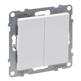 2-GANG ONE-WAY PUSH-BUTTON  WHITE