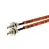 Fiber optic sensor head, through-beam, M4 cylindrical axial, R1 flexib E32 1568E