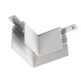 L-connector mechanical, 48V TRACK, for mounting track deep, right, white
