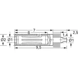 2 mm socket, solder connection, 1 mm, 41.0001