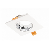 Spot luminaire housing ARIES IP20, PC, square, white/chrome
